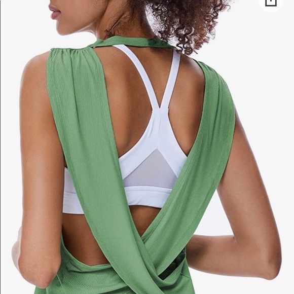 Backless and sleeveless tank top. Workout or yoga top. Brand new in package - Picture 2 of 8